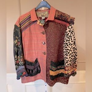 Delah Women's Medium Fiber Art to Wear Nothing Matches Jacket 90s Made in USA